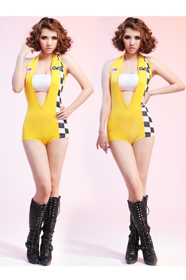 Uniform Costumes Yellow Cheerleader Costume - Click Image to Close